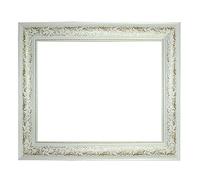 Neumann Bilderrahmen Cadre Baroque en Or Gris décoré en Or Blanc, 917 BIA/ORO, Cadre Vide. 40x60 cm