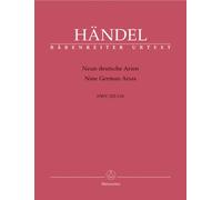Neun Deutsche Arien HWV 202-210. Partitur, Stimmensatz, Urtextausgabe, Sammelband. BÄRENREITER URTEXT [Import]