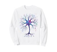 Neurobiologie Neurone Cell Aquarelle Cerveau Science Sweatshirt