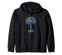 Neurobiologie Neurone Cell Brain Science Rainbow Colors Sweat à Capuche
