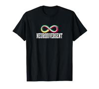 Neurodivergent Infinity Loop Typographie Autisme Glitch T-Shirt