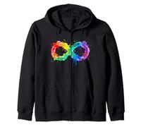 Neurodivergent Rainbow Splash Infinity Art Adulte Sweat à Capuche
