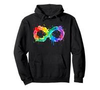 Neurodivergent Rainbow Splash Infinity Art Adulte Sweat à Capuche