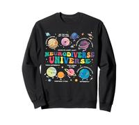 Neurodiverse Universe Space Planet Autisme Enseignant de Sensibilisation à l'Autisme Sweatshirt