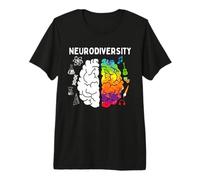 Neurodiversité - TDAH Autisme Asperger Dyslexie Dyspraxie Cerveau T-Shirt Haut de Gamme