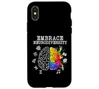Neurodiversity Shirt | Embrace ADHD Autism ASD Tshirt Coque pour iPhone X/XS