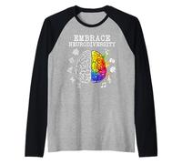 Neurodiversity Shirt | Embrace ADHD Autism ASD Tshirt Manche Raglan