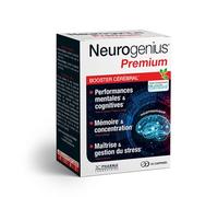 NEUROGENIUS PREMIUM | Nootropique Puissant pour Performances Mentales | Mémoire, concentration et Gestion du Stress | Formule avec 4 Complexes et Sensoril Cliniquement Testé | 60 Capsules - 3C PHARMA