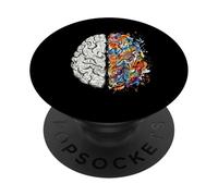 Neurologue Cerveau Gauche et Droite Pensée Créativité Concept PopSockets PopGrip Adhésif