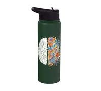 Neurologue Cerveau Gauche et Droite Pensée Créativité Concept Stainless Steel Insulated Water Bottle
