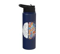 Neurologue Cerveau Gauche et Droite Pensée Créativité Concept Stainless Steel Insulated Water Bottle