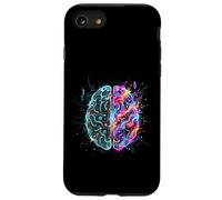 Neurologue Neuroscience Cerveau Pensée Gauche et Droite Esprit Coque pour iPhone SE (2020) / 7/8