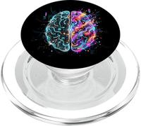 Neurologue Neuroscience Cerveau Pensée Gauche et Droite Esprit PopSockets PopGrip pour MagSafe