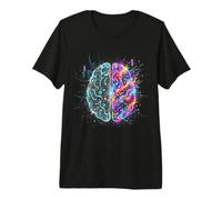 Neurologue Neuroscience Cerveau Pensée Gauche et Droite Esprit T-Shirt Haut de Gamme
