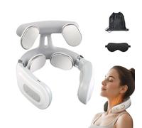 Neuronek Pro Cervicales - Masseur Cervical 11 En 1 Avec Chaleur à 42 °c, 6 Modes De Massage Et 9 Niveaux D'intensité - Design Ergonomique Et Portable Avec Batterie Rechargeable (White 1)