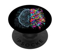 Neuroscience Cerveau Pensée Gauche et Droite Logique de créativité PopSockets PopGrip Adhésif
