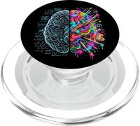 Neuroscience Cerveau Pensée Gauche et Droite Logique de créativité PopSockets PopGrip pour MagSafe