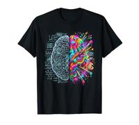 Neuroscience Cerveau Pensée Gauche et Droite Logique de créativité T-Shirt Graphique avec Valeur