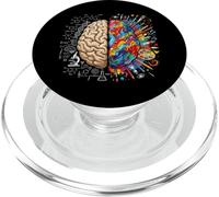 Neuroscience du Cerveau coloré pensée Gauche et Droite PopSockets PopGrip pour MagSafe