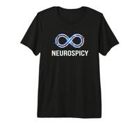 Neurospicy Infinity Loop | Humour autistique TDAH - Glitch Art T-Shirt Haut de Gamme