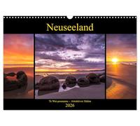 Neuseeland - Attraktiver Süden (Wandkalender 2026 DIN A3 quer), CALVENDO Monatskalender: Die Südinsel Neuseelands ist die Insel der Gegensätze.