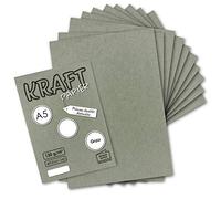 Neuser Paper Lot de 100 feuilles de papier kraft vintage gris DIN A5 120 g/m² Papier à lettre recy ris 21 x 14,8 cm