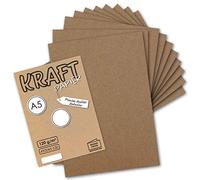 Neuser Paper Lot de 50 feuilles de papier à lettre écologique Format A5 120 g/m² Marron 21 x 14,8 cm
