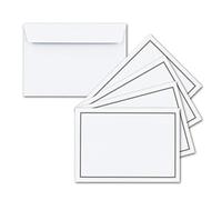 NEUSER PAPIER GUSTAV NEUSER Lot de 50 enveloppes pour lettres de deuil, format C6, avec cadre gris, 114 x 162 mm, autocollantes, sans fenêtre, bordure en papier de deuil noir