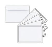 NEUSER PAPIER GUSTAV NEUSER Lot de 50 enveloppes pour lettres de deuil, format C6, avec double cadre, 114 x 162 mm, autocollantes, sans fenêtre, bordure en papier noir