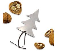 NEUSER PAPIER Lot de 150 casse-noisettes en acier inoxydable véritable en forme d'arbre avec bracelet en cuir - 6,1 x 7,2 cm - Cellophane idéal comme pendentif ou petit cadeau