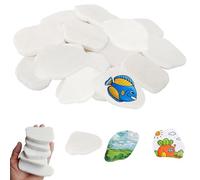 NEUSID Galets Blancs à Peindre - Lot de 16 Pierres Plates Lisses 5-8 cm - pour Artisanat DIY, Décoration, Aquarium ou Jardin