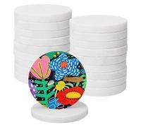 NEUSID Lot de 20 pierres plates à peindre - 6,3 cm - Grands galets lisses - Blanc - Pierres décoratives naturelles pour peinture colorée, décoration, aquarium, décoration de jardin