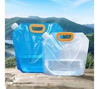 NEUSOP 2PCS Sac d'eau Pliable Eau,Bidon Pliables et Portables, Bidon d'eau Poche d'eau Portable, 5L+10L Réservoir d'eau Pliable pour la randonnée, Le Camping, Le Pique-Nique, Les Voyages, Le Barbecue