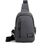 NEUSOP Sac de Poitrine Sacoche Homme Sac à Bandoulière Homme Bandouliere Sacs a Dos Porté épaule Travers Imperméable Sport Sling Bag Femme Crossbody Bag pour Sports ou Loisir Sac a Dos gris