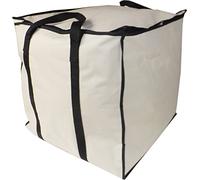 Neusu Sac De Rangement Supérieur A Literie, Cube Empilable 100 litres, 47x47x47cm, Beige