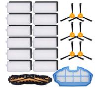 Neutop Pièces de rechange pour aspirateur robot Ecovacs Deebot N79S, N79, DN622, DN622.11, DN622.31, N79W, N79se et Deebot 500, 502 avec 1 brosse à rouleau, 12 filtres, 6 brosses latérales, 1 filtre