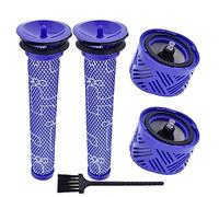 Neutop V6 Filtre de rechange compatible avec aspirateur sans fil Dyson V6 Absolute Animal Motorhead Trigger SV05 SV09, avec 2 post-filtres HEPA et 2 pré-filtres, pièce de rechange # 966741-01 et