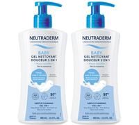 Neutraderm Baby Gel Nettoyant Douceur 3 en 1 2x400 ml