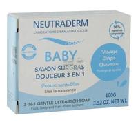 Neutraderm Baby Savon Surgras Douceur 3 en 1 100g