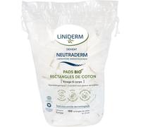 NEUTRADERM PADS BIO Rectangles de coton 8x10cm Coton 180 pc(s)