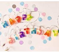neutral 25192 Happy Birthday Chaîne lumineuse LED colorée 1,4 m