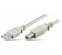 Neutral 271748 USB-2.0-Kabel, A-B, Stecker auf Stecker, 3 m Länge, Grau