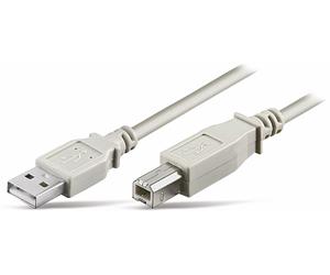 Neutral 271748 USB-2.0-Kabel, A-B, Stecker auf Stecker, 3 m Länge, Grau