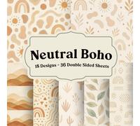 Neutral Boho Scrapbook Paper Pad: Soft Earthy Tones and Minimal Bohemian Patterns for Junk Journals, Collage, and Creative Paper Crafts