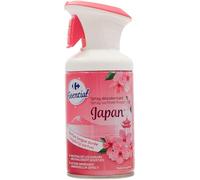 Neutralise les odeurs avec action immédiate - CARREFOUR ESSENTIAL Désodorisant Spray Jardin de Tokyo, 250mL - Lot de 3
