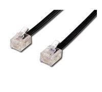 Neutralle Câble téléphonique 4 fils RJ11 mâle - RJ11 mâle 6 m pour modem ADSL noir