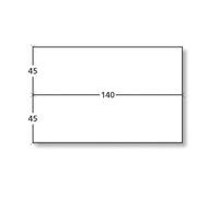 NEUTRE BoŒte de 1000 etiquettes d'affranchissement 2 front format 140X45 mm.