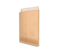 NEUTRE Paquet de 25 pochettes kraft arme brun 120 g, 3 soufflets de 5 cm, C4 : 229x324 mm