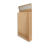 NEUTRE Paquet de 25 pochettes kraft brun 120 g, 3 soufflets de 3 cm, 24 format 260x330 mm