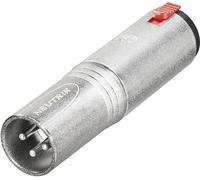 NEUTRIK® adaptateur | jack femelle stéréo/XLR 3 pôles mâle droit, gris argenté